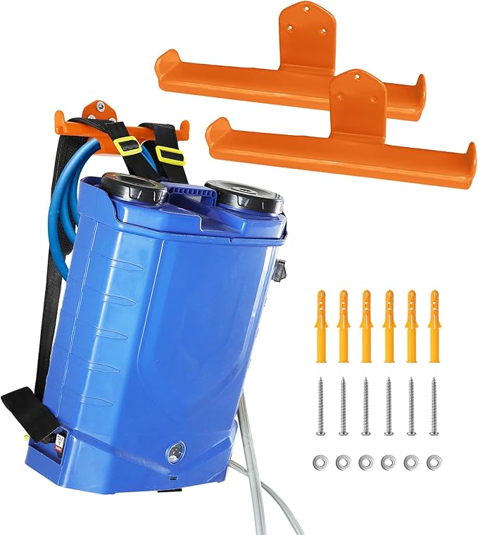 Backpack Leaf Blower Hanger, 2 Pack Backpack Sprayer Wall Mount, Heary Duty