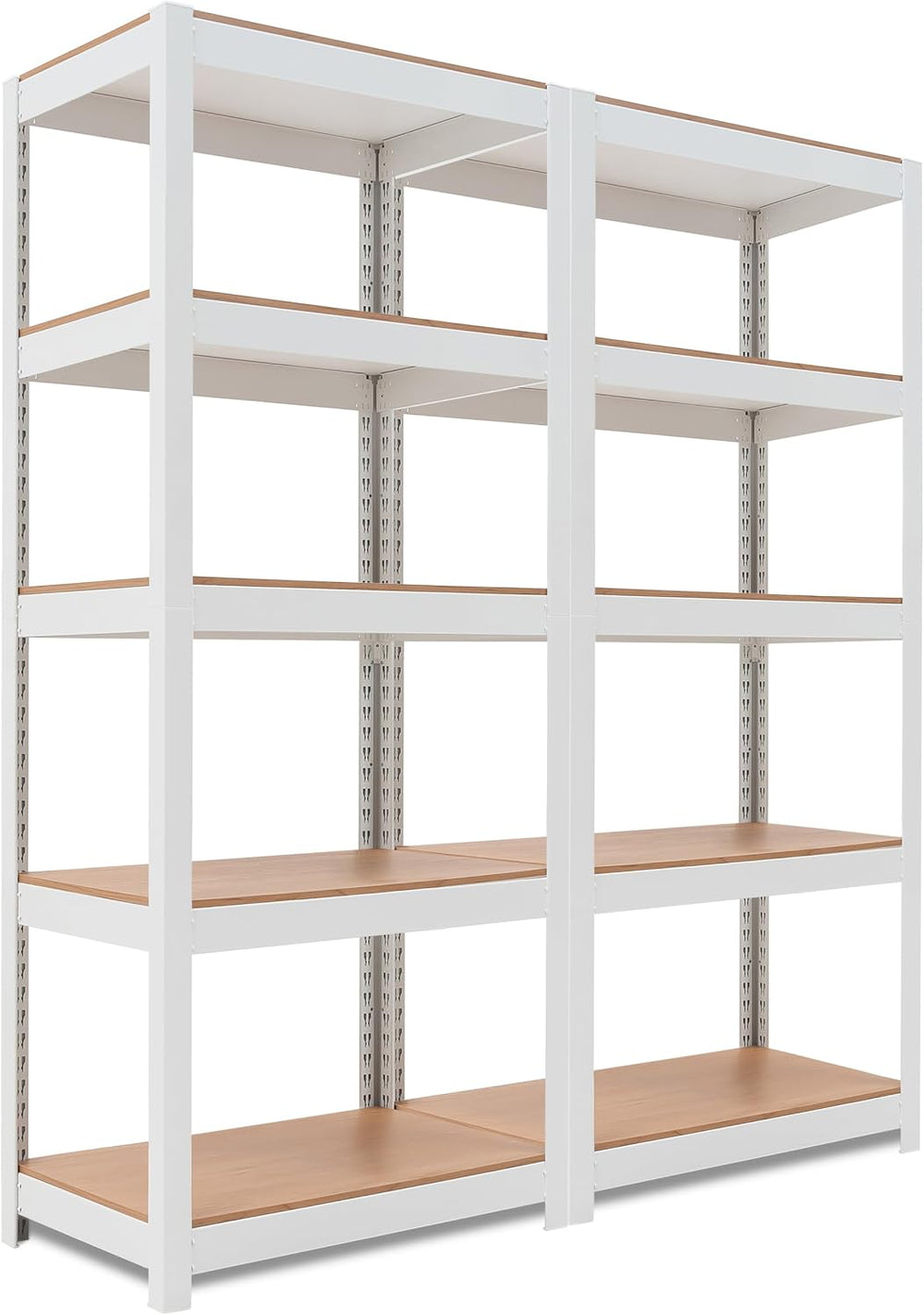 HOMEDANT House 5 Tier 24.4" W Laminated Metal Shelving Unit Adjustable S...