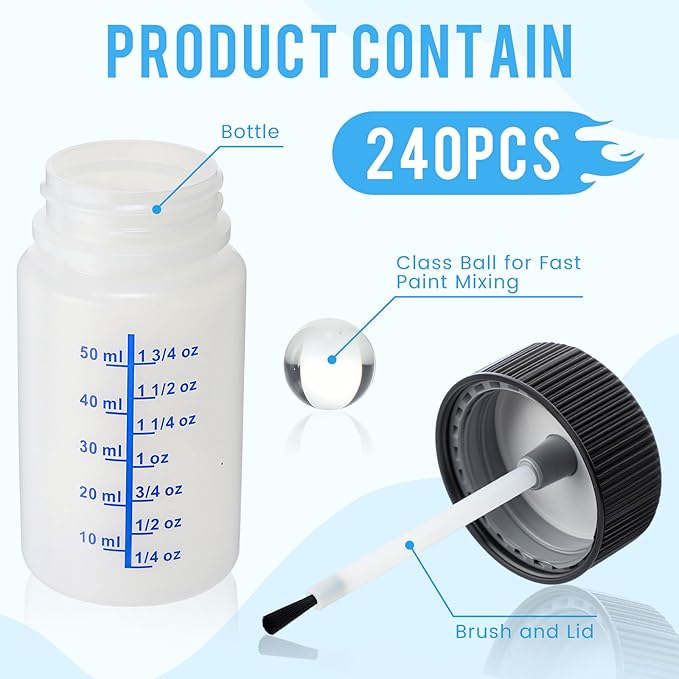 Mumufy 240 Pcs Touch up Paint Bottles