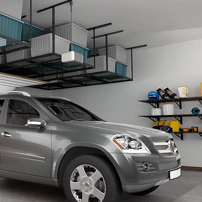 FLEXIMOUNTS 4x8 Overhead Garage Storage Rack, Adjustable Organization System ...