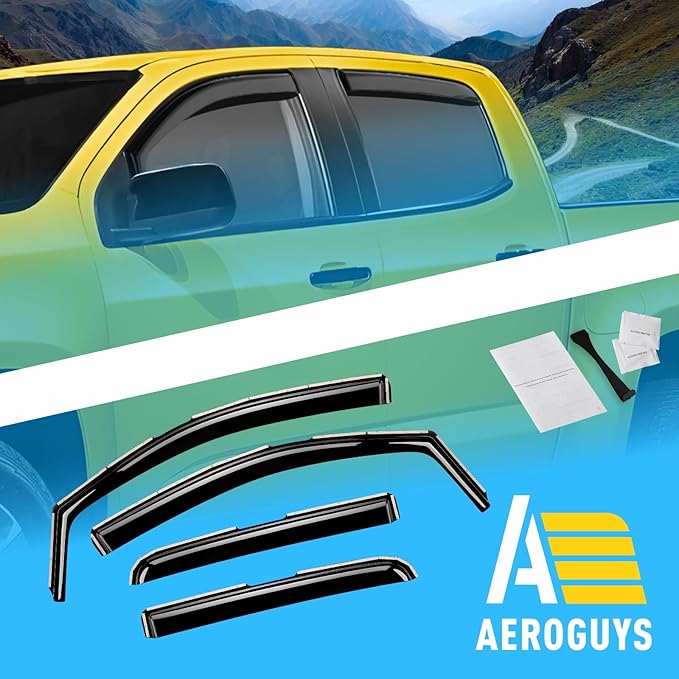 Extra Durable Window Deflectors in-Channel Window Visors Rain Guards Fit (4pcs)