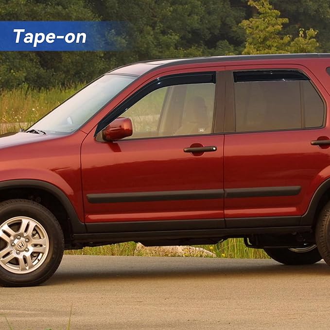 Window Visors Rain Guards for 2002 2003 2004 2005 2006 Honda CRV, Out-Channel