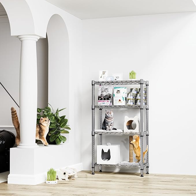 1000 lbs 4 Tier Shelf Metal Storage Shelves Wire Rack Closet Organizers