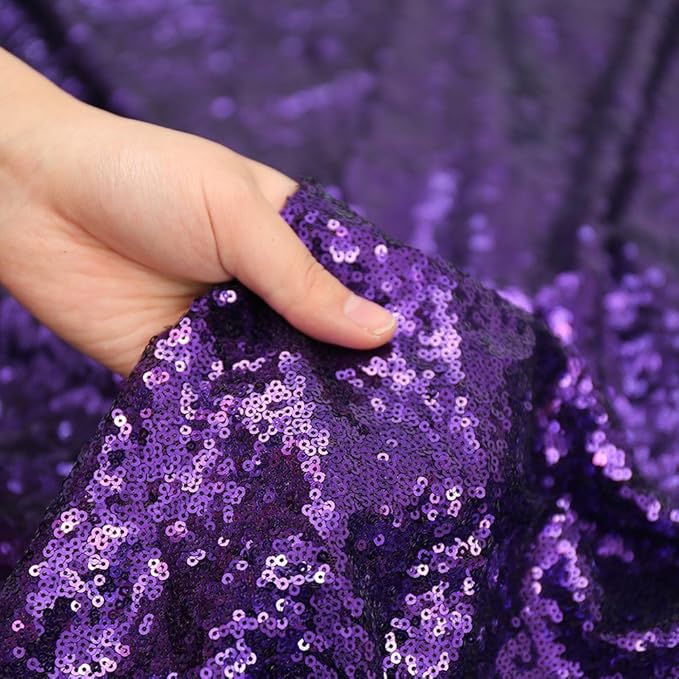 Poise3EHome Purple Sequin Backdrop, 10Ft x 10Ft Glitter Photography Backgroun...