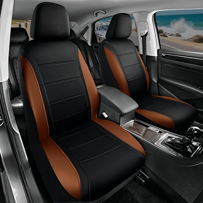 Road Comforts Leather Seat Covers, Breathable Car Seat Covers Full Set