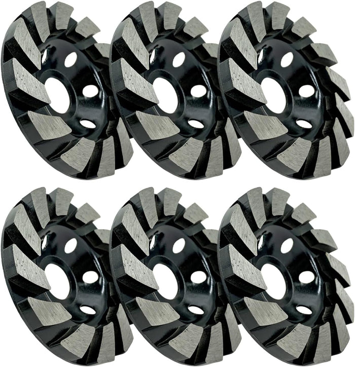 6-Pack 4 inch Diamond Concrete Grinding Wheel Heavy Duty Angle Grinder disc