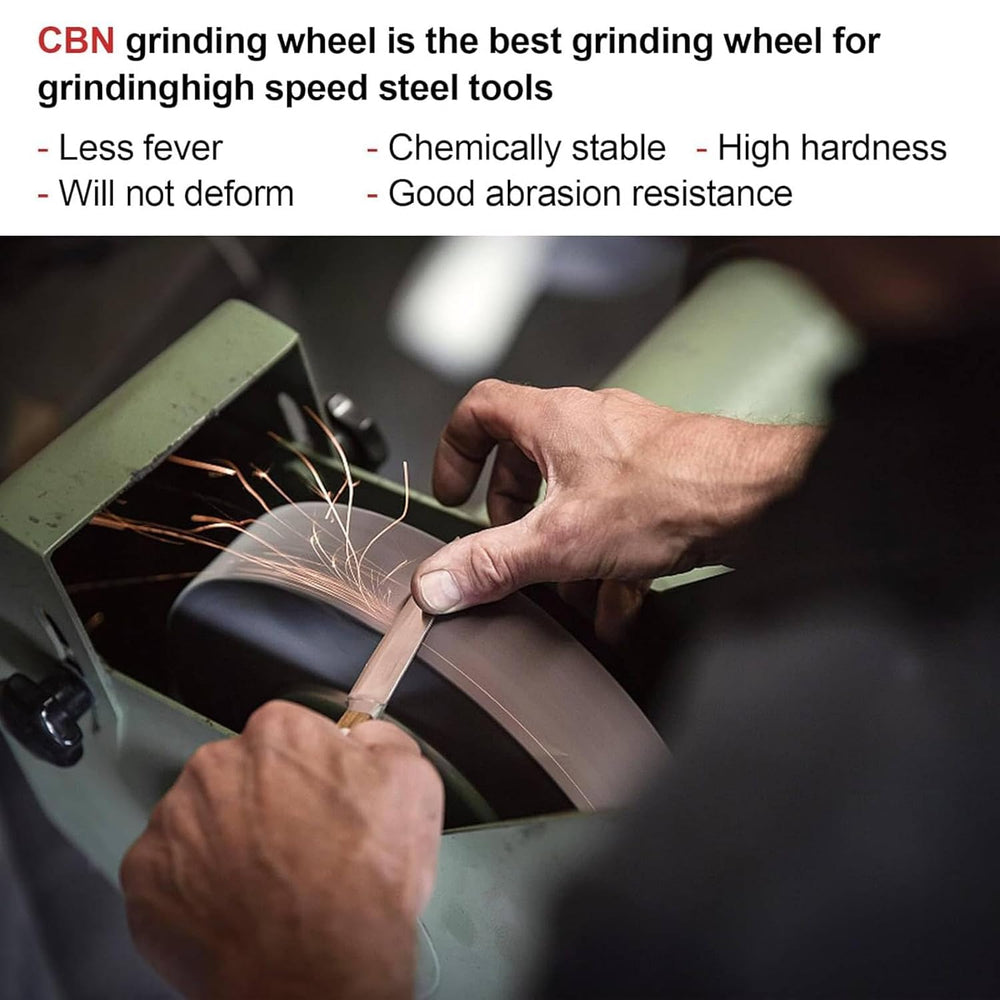 CBN 4 in 1 Grinding Wheel, 8 Inch Dia x 1 Inch Wide x 5/8 Inch Bore for Sharp...
