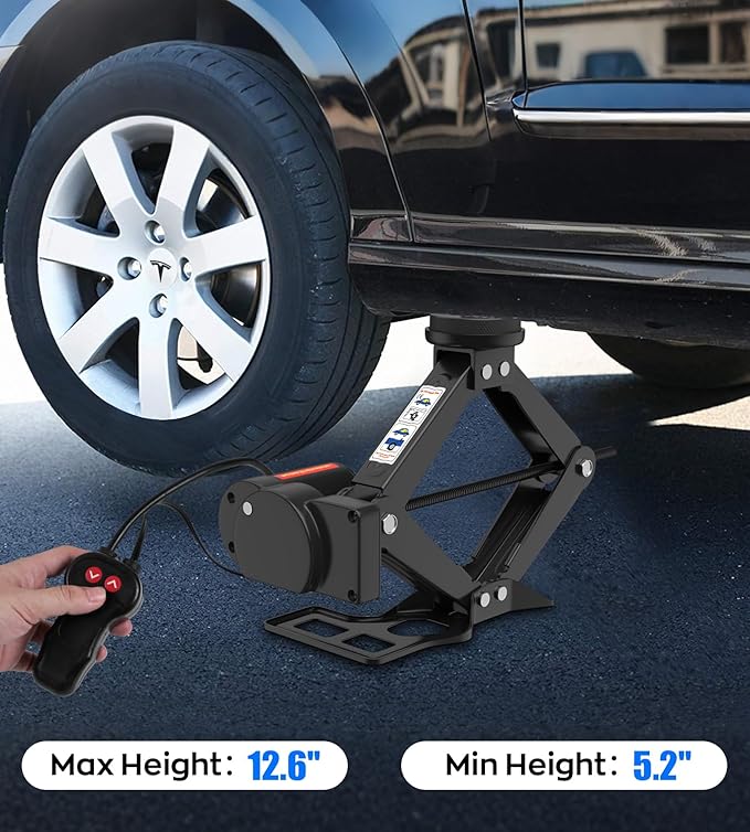 Electric Car Jack for Tesla Model Y Model 3/S/X, Portable 2 Ton 12V Electric