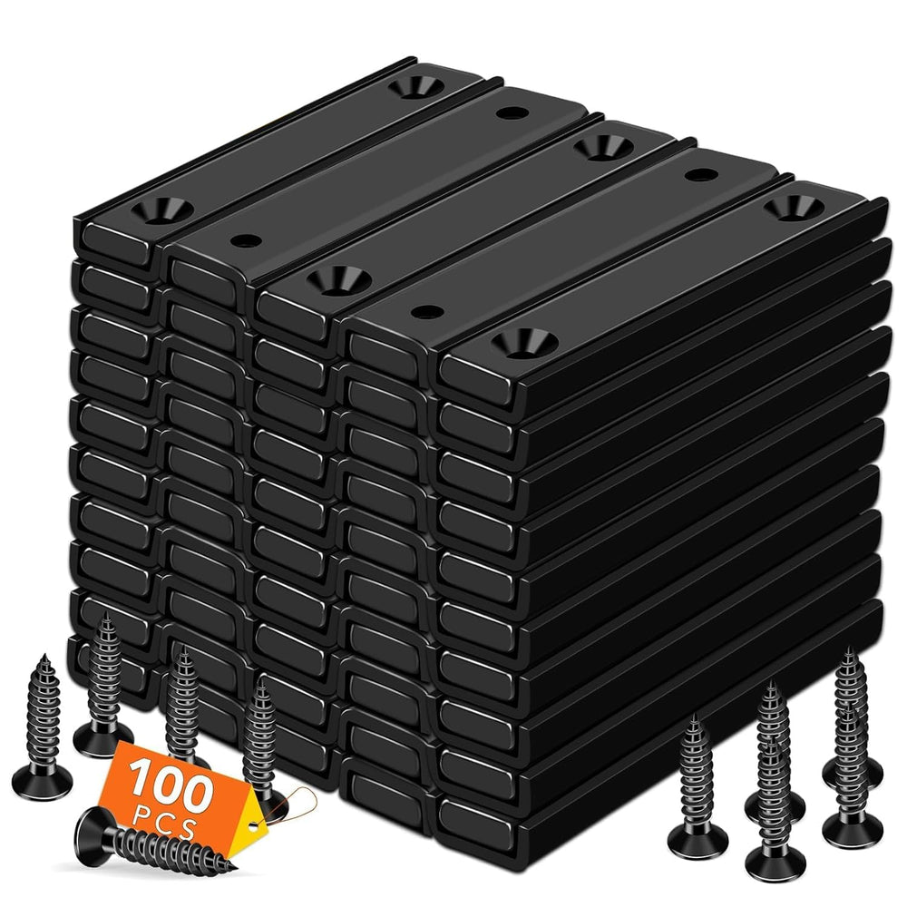 DIYMAG Magnets Strips,50 Packs 80 LBS Countersunk Hole Magnet with Screws