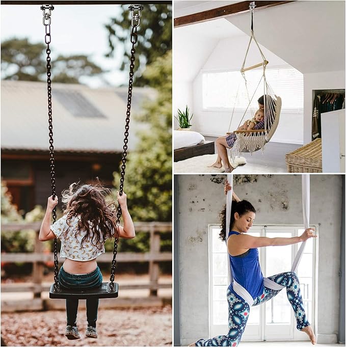Heavy Duty Swing Hangers for Wooden Sets 2000 LB Capacity Hammock Hanger 360 ...