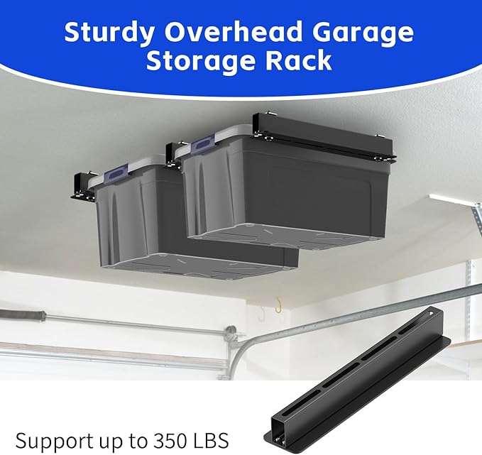 3 Pack Overhead Storage Bin Rack, Ceiling Racks