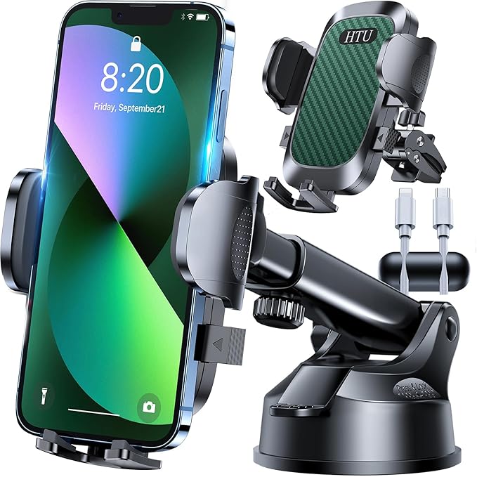 HTU 2025 Upgraded Car Phone Holder 【Safety Certs & No Smell】 Cell Phone H...