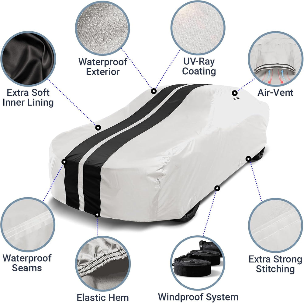 Car Cover Waterproof All Weather for 1994-1996 Chevy Impala
