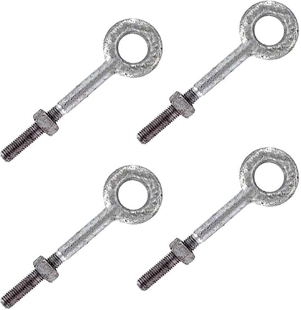 US Cargo Control 5/8 Inch x 8 Inch Galvanized Eye Bolts (4 Pack), 5,200 LBS W...