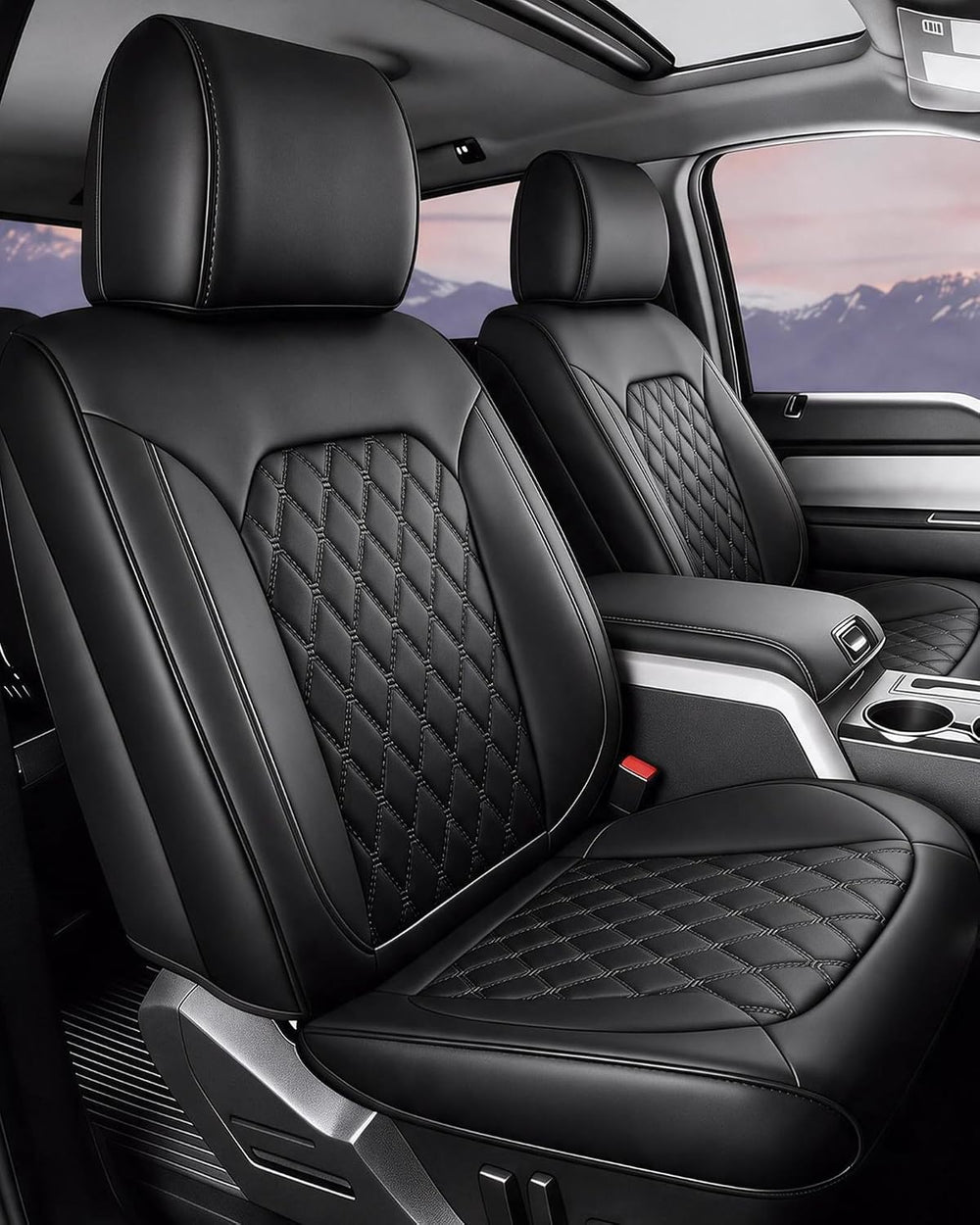 Umbrauto Seat Covers for Ford F150| Nappa Leather Pickup Truck Custom Fit Sea...