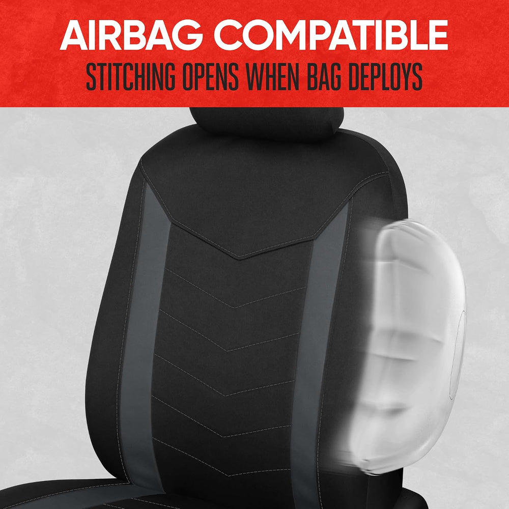 Motor Trend SpillGuard 2 Charcoal Gray Seat Covers for Cars & Seat Covers...