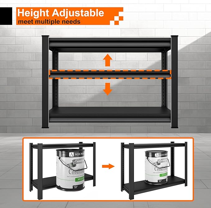 Garage Storage Shelves Heavy Duty, 40”W Shelving Units and Storage Rack