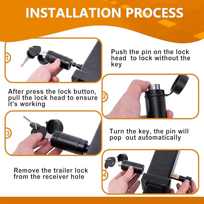 Trailer Hitch Locks, Hitch Lock (4pack)