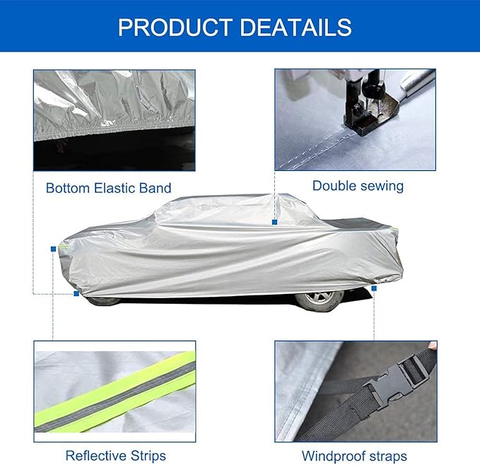 KouKou Truck Cover Waterproof All Weather, 6 Layers Full Pickup Outdoor Cover