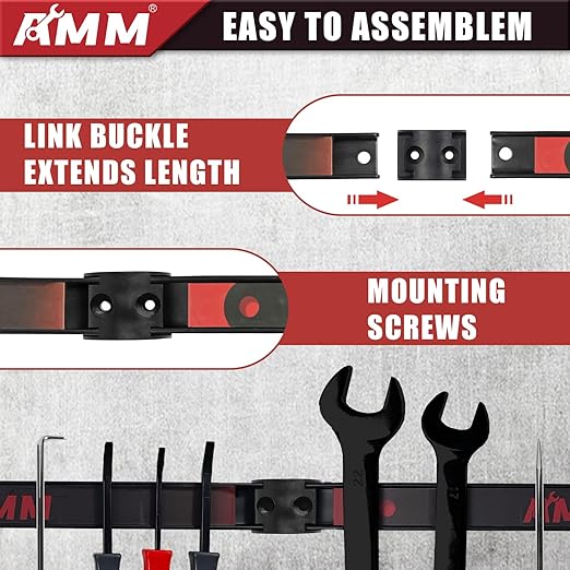 AMM 8PCS Magnetic Tool Holder Strip, Tool Magnet Bar