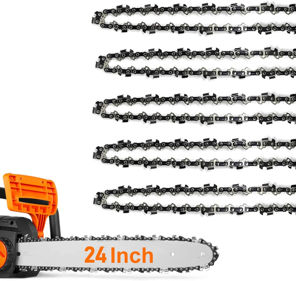 5Pack 24 Inch Chainsaw Chain 3/8" Pitch .050" Gauge 84 Drive Links