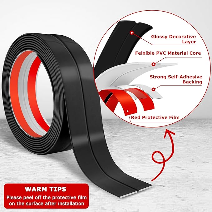 Flexible Wall Corner Protector Moulding Trim Peel and Stick Wall Corner Guards
