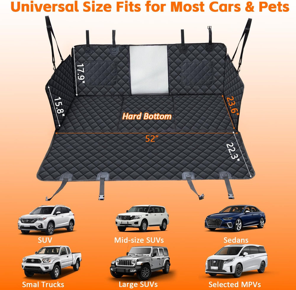 JSTHT Dog Car Seat Cover for Pets Back Seat Extender Support 420lbs