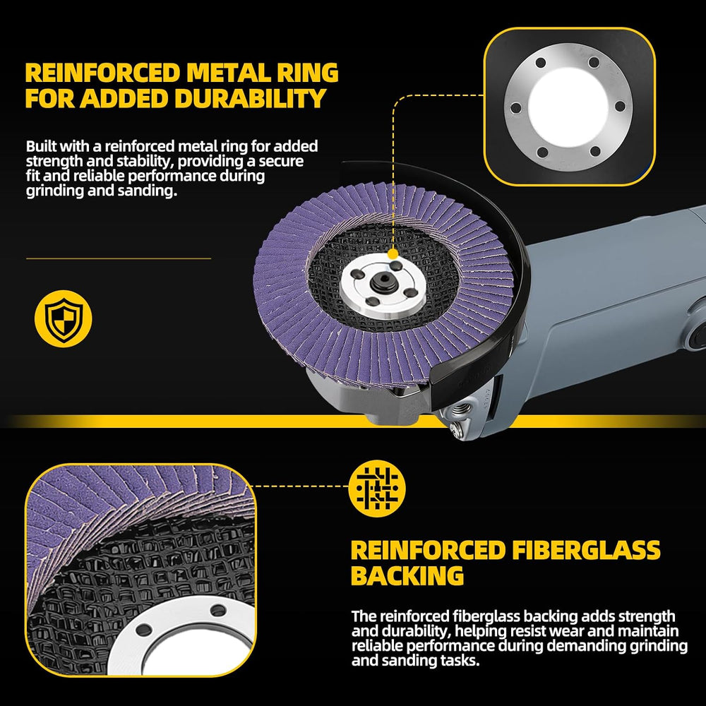 50 PCS Flap Disc 40 Grit Sanding Disc 4.5" T29 for Angle Grinder