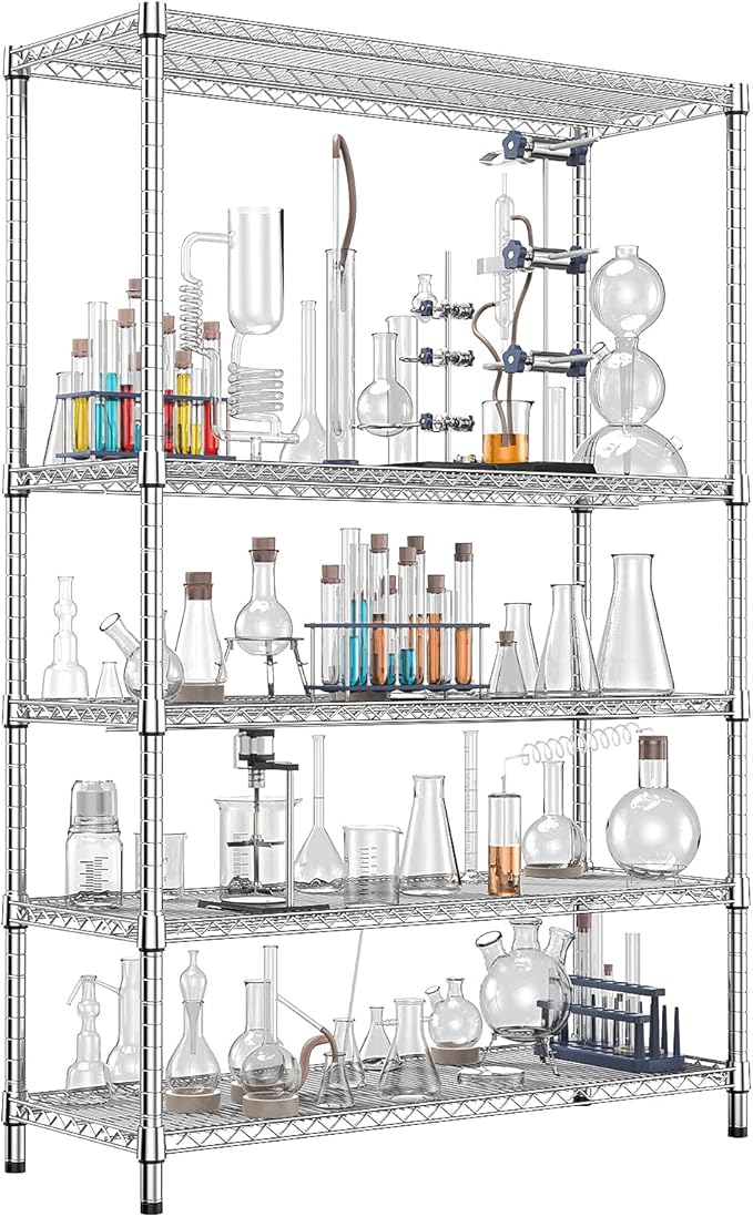 IZEUK 4250 LBS Garage Shelving Wide Storage Shelves 5 Tier Metal Shelves Heavy