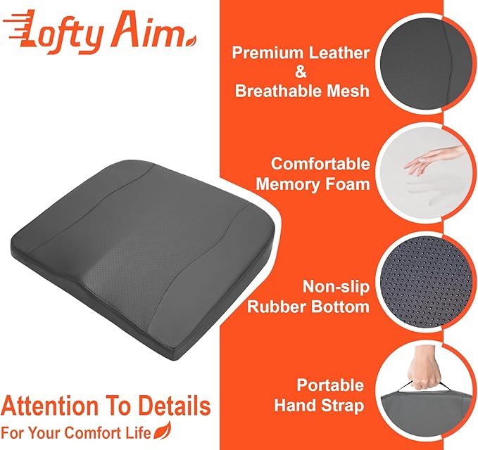 Car Seat Cushion, Comfort Memory Foam Car Cushions