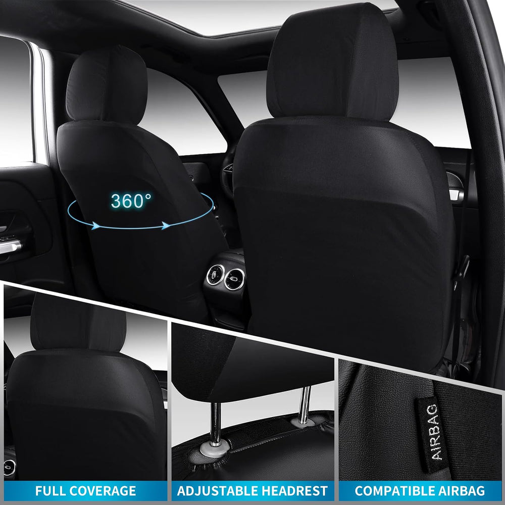 CAR PASS Airy Cool Memory Foam Seat Covers, Leather Mesh Thick Car Seat Cover...