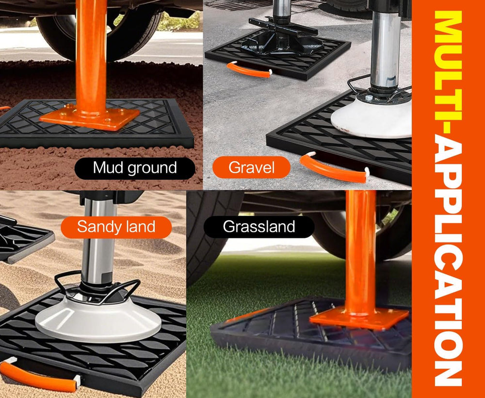 12 X 12 X 1 inchs Non-Slip Rv Jack Pads, 2 Pack Camper Outrigger Pads with Ha...
