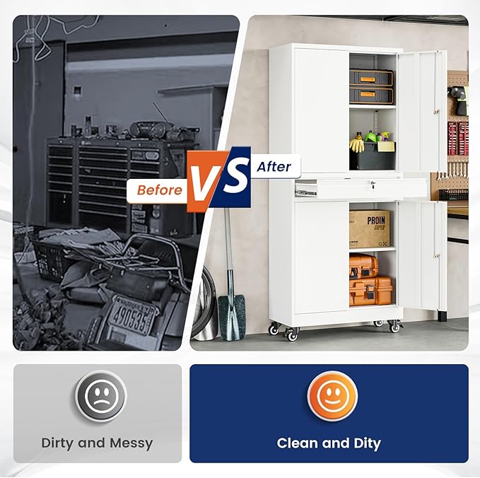 Yizosh Metal Garage Storage Cabinet