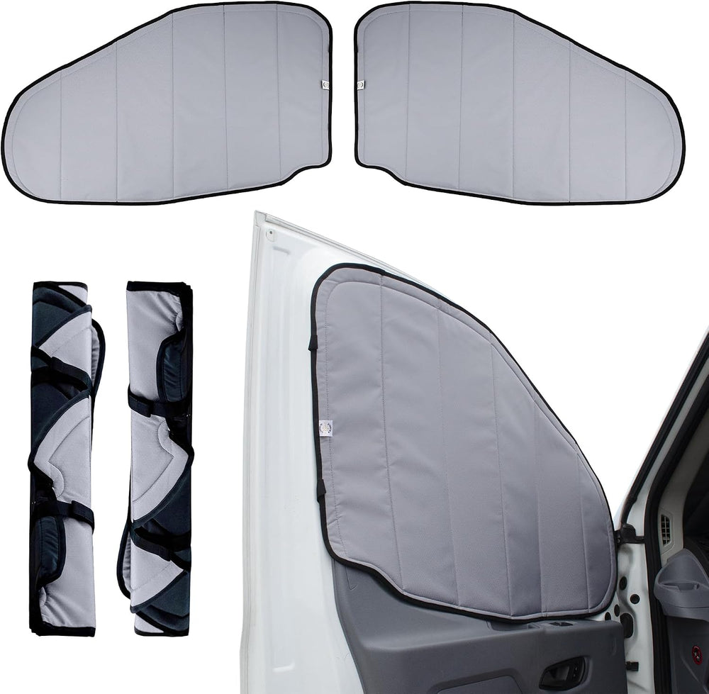 Living in a Bubble Insulated Blackout Front Window Covers (Pair) for Ford Tra...
