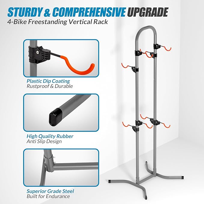 Suchtale 4 Bike Rack, Bicycle Rack, Bike Storage Rack