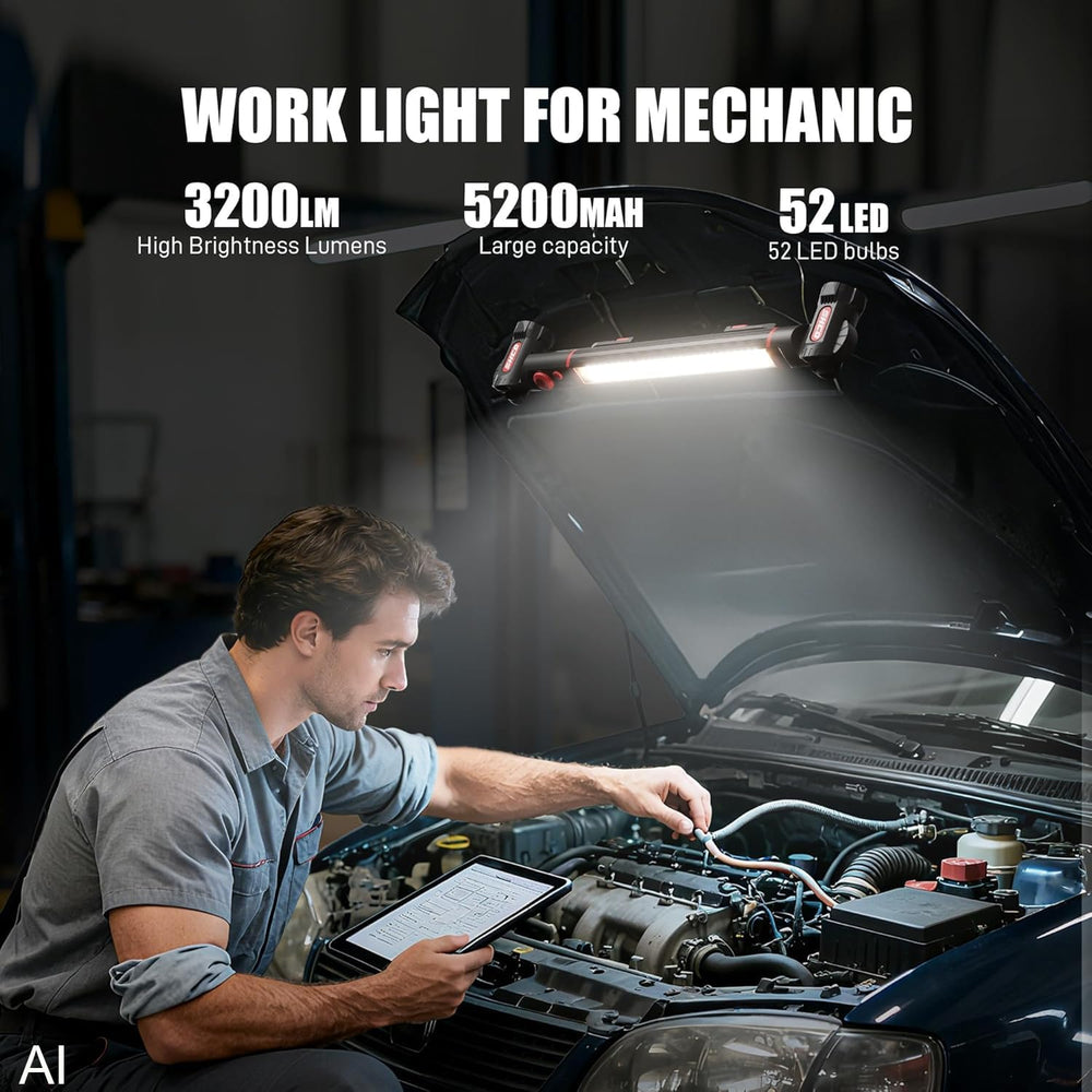 YouTeMei Under Hood Work Light Bar, Ultra Long Size Magnetic Work Light with ...