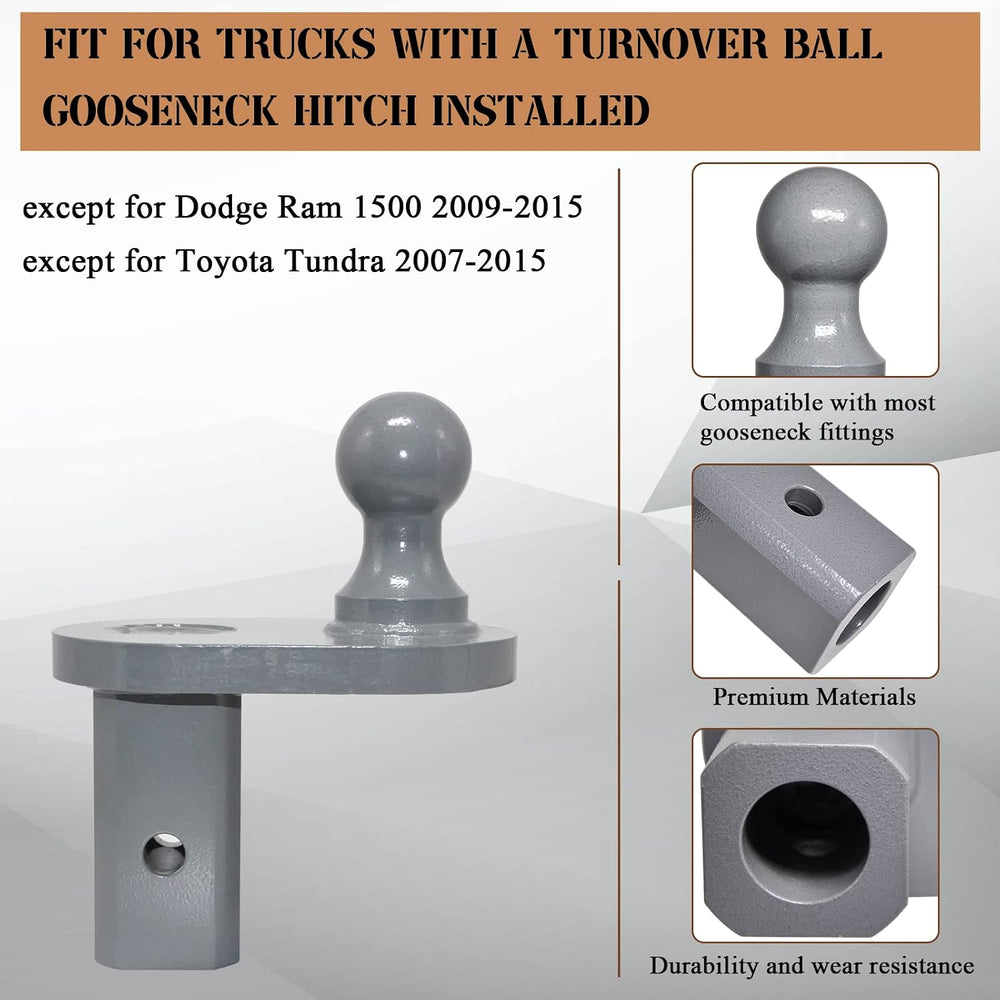GNXA4085 Gooseneck Ball Extender, Heavy Trailer Hitch for B&W Trailer Hit...