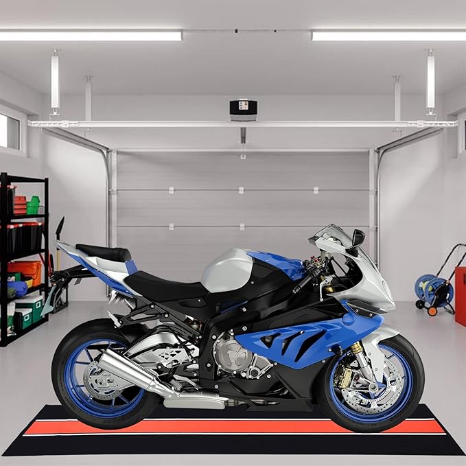 Motorcycle Mat 98 x 31 Inch Garage Floor Rug Washable Parking Mats