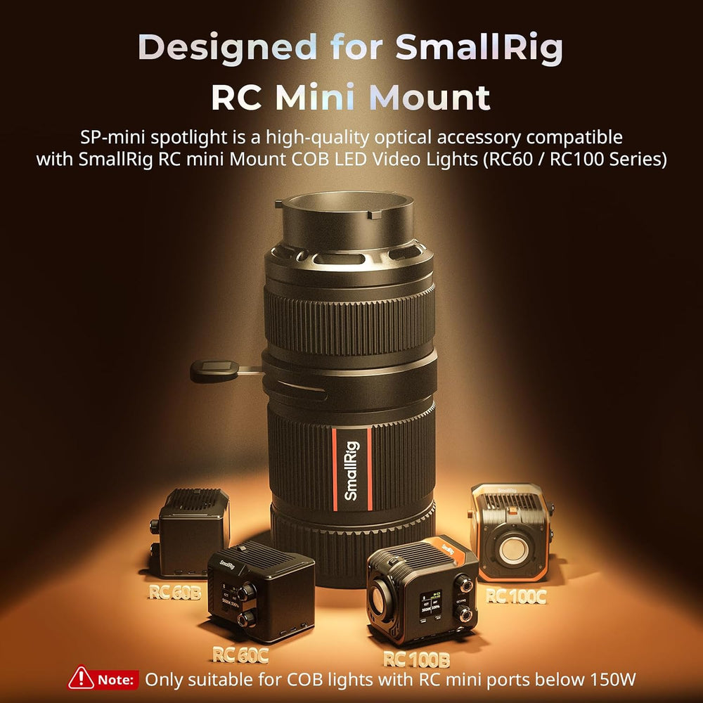 SmallRig SP-Mini Spotlight, Optical Snoot Photography Kit