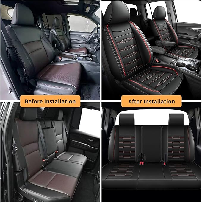 Seat Covers Fit for Honda Ridgeline 2006-2024 2025: Crew Cab 5 Seats Car Seat