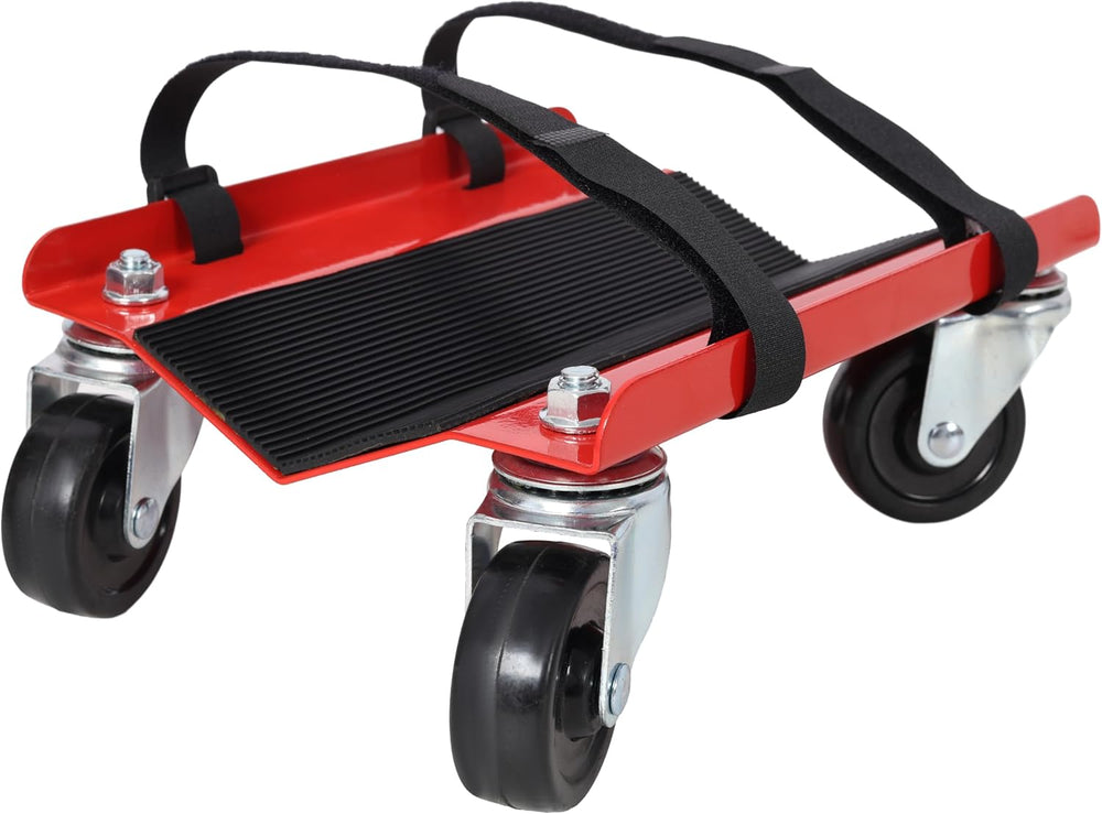 Snowmobile Dolly Heavy Duty V-Slide with 2.5" Swivel Casters & Rubbe...