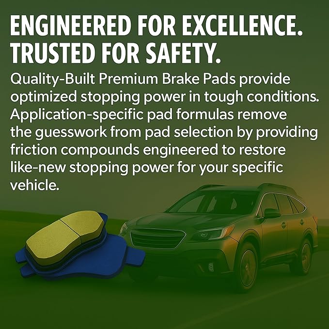 Premium Ceramic Front Brake Pads Compatible