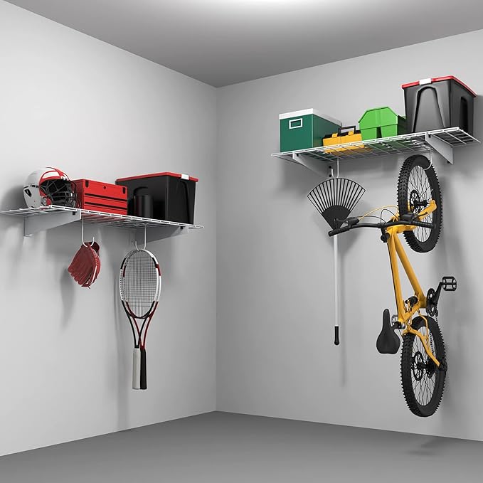 TORACK 2 Pack Garage Storage Wall Shelves