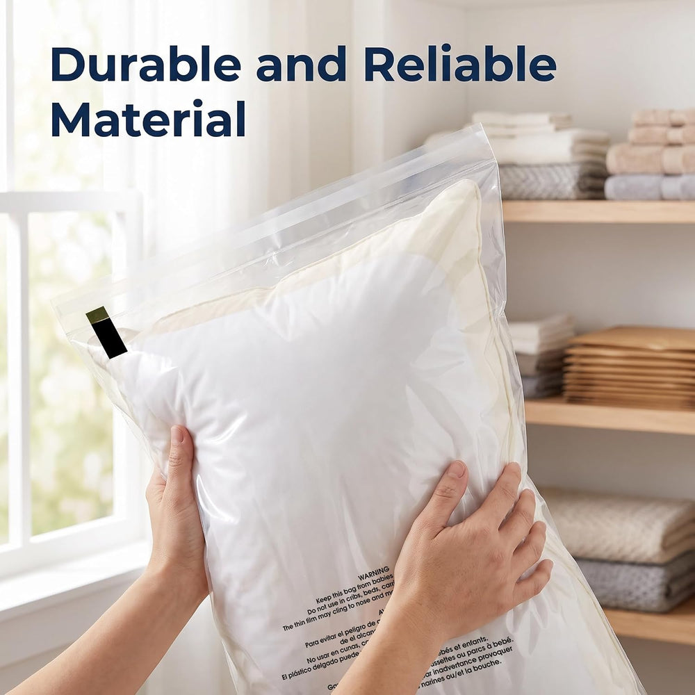 16" X 20" (100 Count) Self-Seal Clear Poly Bags With Suffocation Wa...