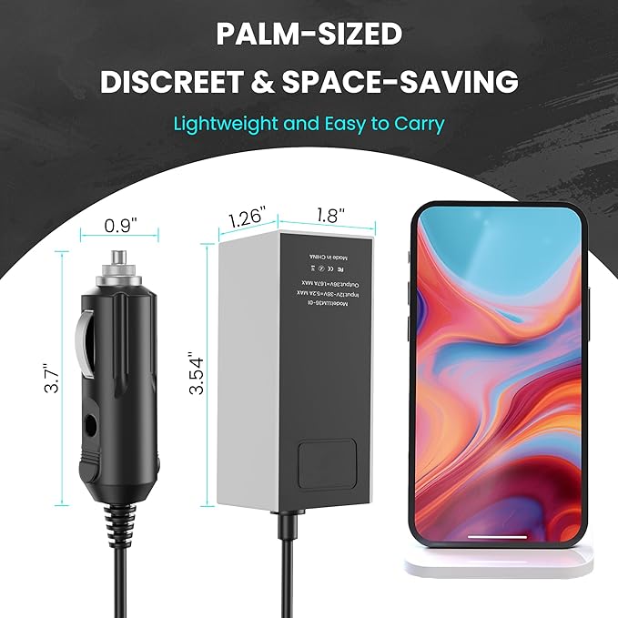 Car Charger/Car Power Adapter for Starlink Mini, 12V/24V/36V Cigarette Lighter