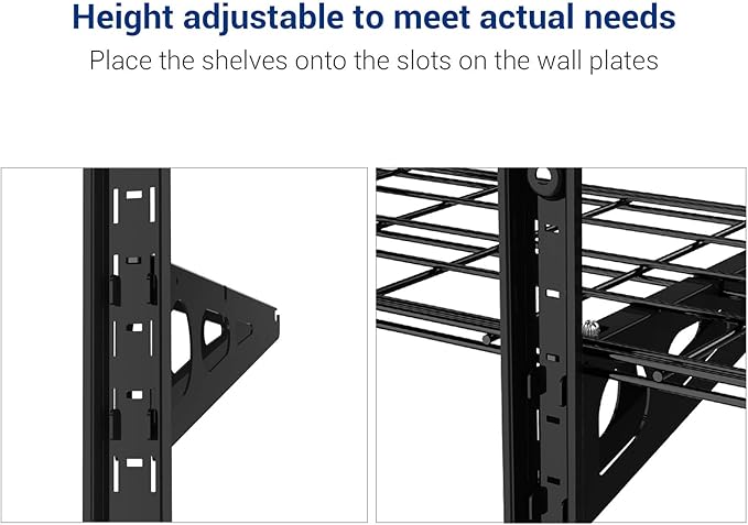 FLEXIMOUNTS 3 Tier 1x4ft Garage Storage Wall Shelving, 12x48inch per Shelf