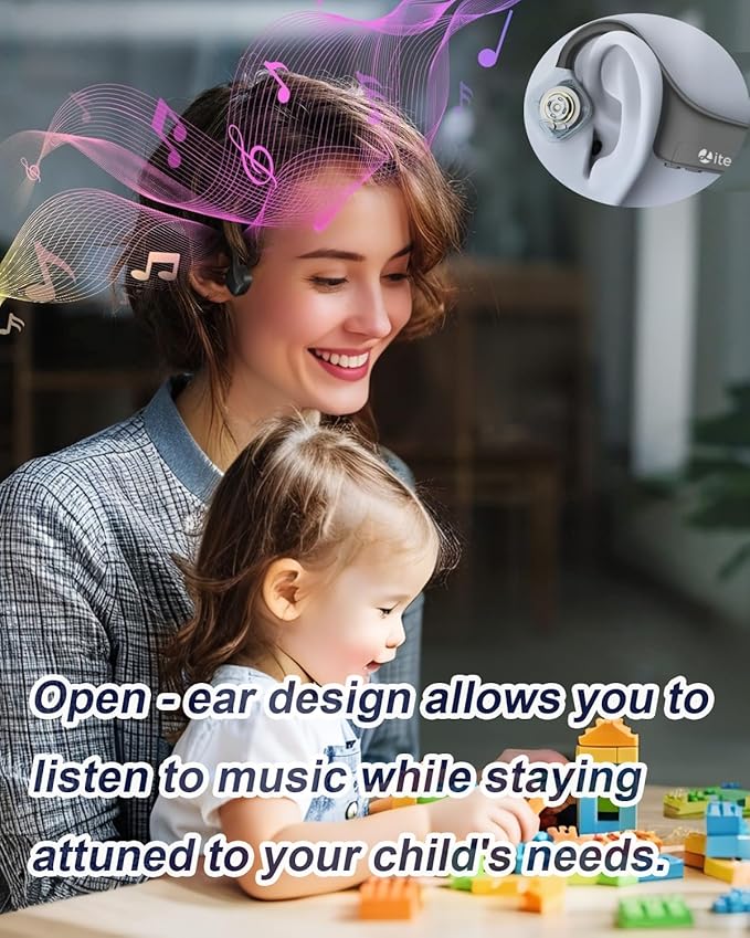 Bone Conduction Headphones Open-Ear Bluetooth 5.0, IP65 Waterproof Wireless
