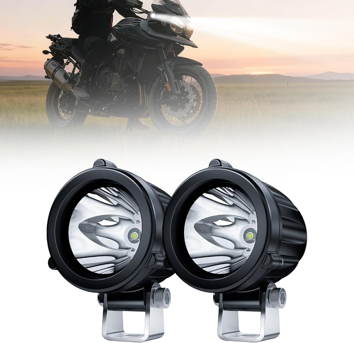 4WDKING 2" Motorcycle Led Lights 20W White Spot Driving Light for Offroad