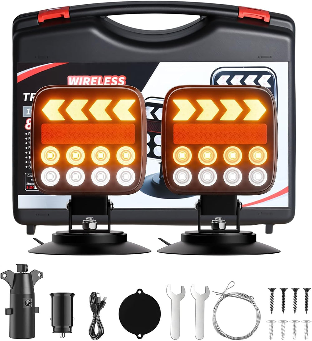 Wireless Trailer Lights USB-C Magnetic Tail Lights Upgraded