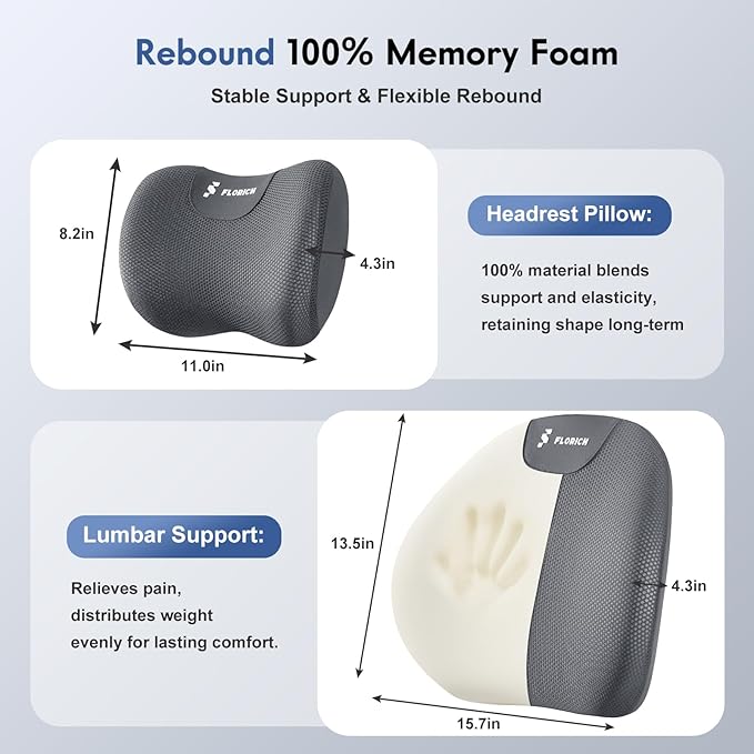 FLORICH Lumbar Support Pillow and Neck Pillow
